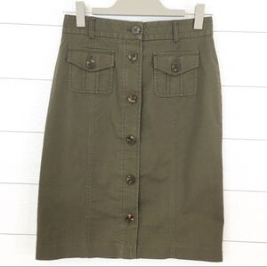 Talbots Stretch Button Down Skirt